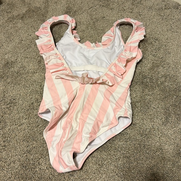 Ruffle Sleeve One Piece Swimsuit (S) - Picture 3 of 5